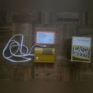 Vintage Sunbeam Easy Breeze Hair Dryer in Metallic Gold NIB Movie Prop 1971